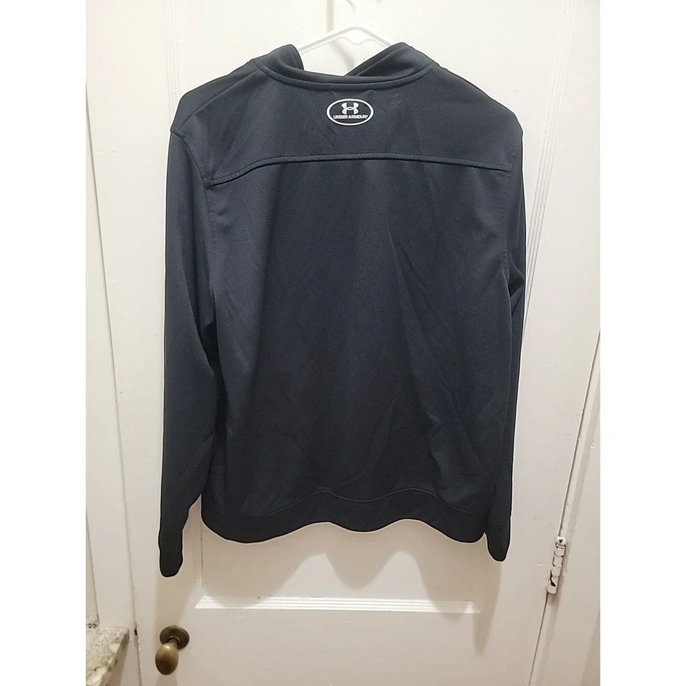 UNDER ARMOUR Jacket Logo All Season Full Zip Black Athletic YXL Youth Boys XL